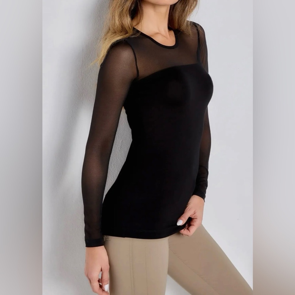 Anatomie Budah Mesh Pima Cotton Top Size S